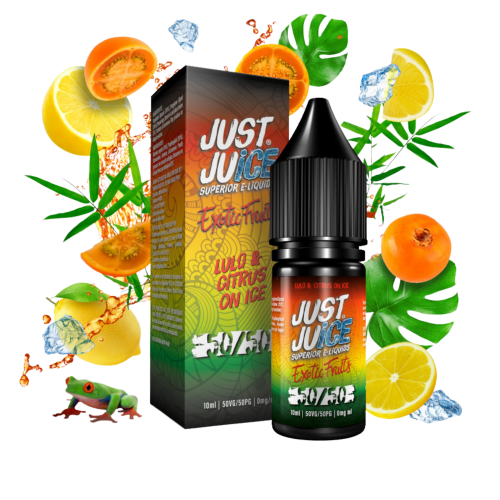 Exotic Fruits Lulo & Citrus On Ice Nic Salt E-liquid By Just Juice Only 99p Exotic Fruits Lulo & Citrus On Ice Nic Salt E-liquid By Just Juice Only 99p