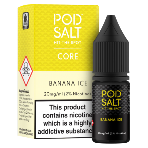 Banana Ice Nic Salt E-liquid By Pod Salt only 99p Banana Ice Nic Salt E-liquid By Pod Salt only 99p