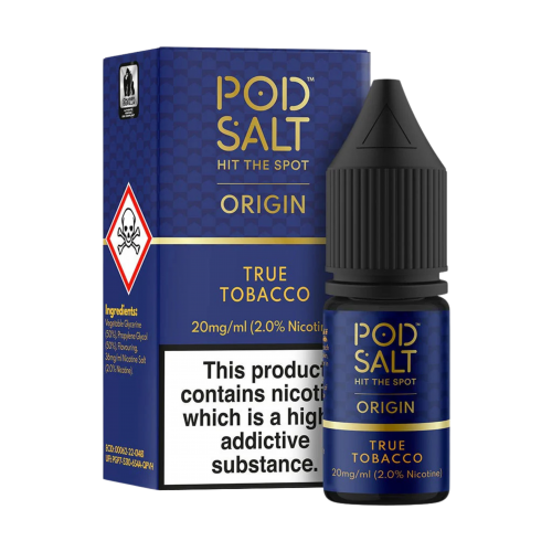 True Tobacco Nic Salt E-liquid By Pod Salt Origin 4 for £10 True Tobacco Nic Salt E-liquid By Pod Salt Origin 4 for £10
