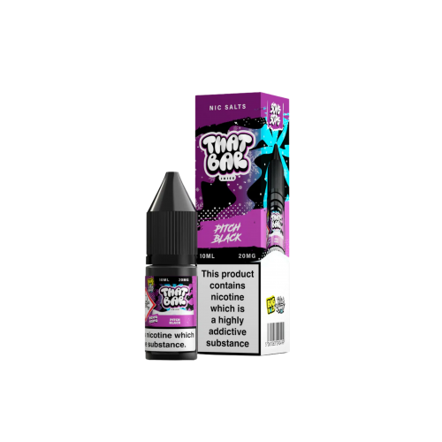 Pitch Black Nic Salt E-liquid By That Bar Juice 5 for £10 Pitch Black Nic Salt E-liquid By That Bar Juice 5 for £10